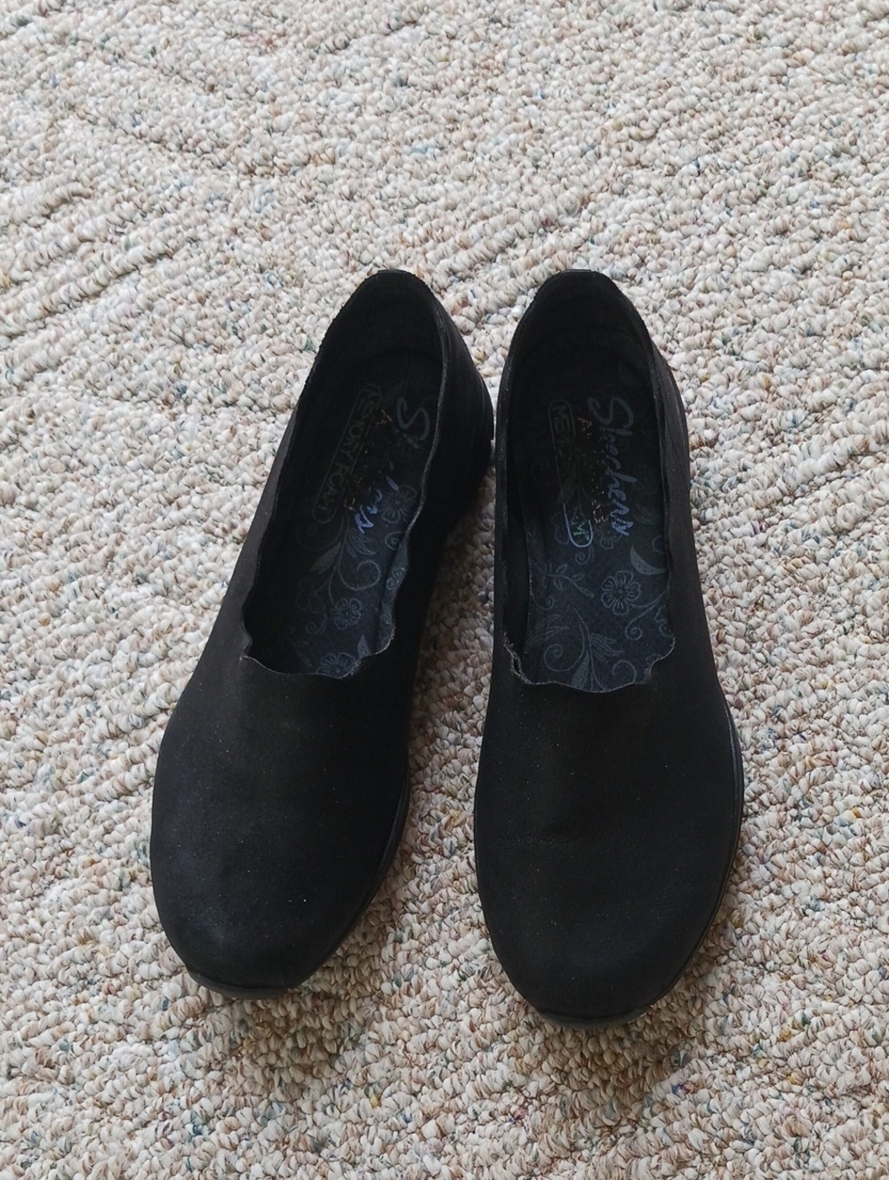 Skechers Seager Triple Ripple Black Slip In Shoes ~ 9M ~ Pre-owned